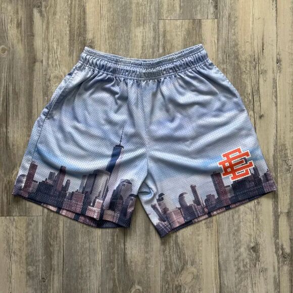 Eric Emanuel EE New York City NYC Skyline Mesh Shorts Size XL - Picture 1 of 7